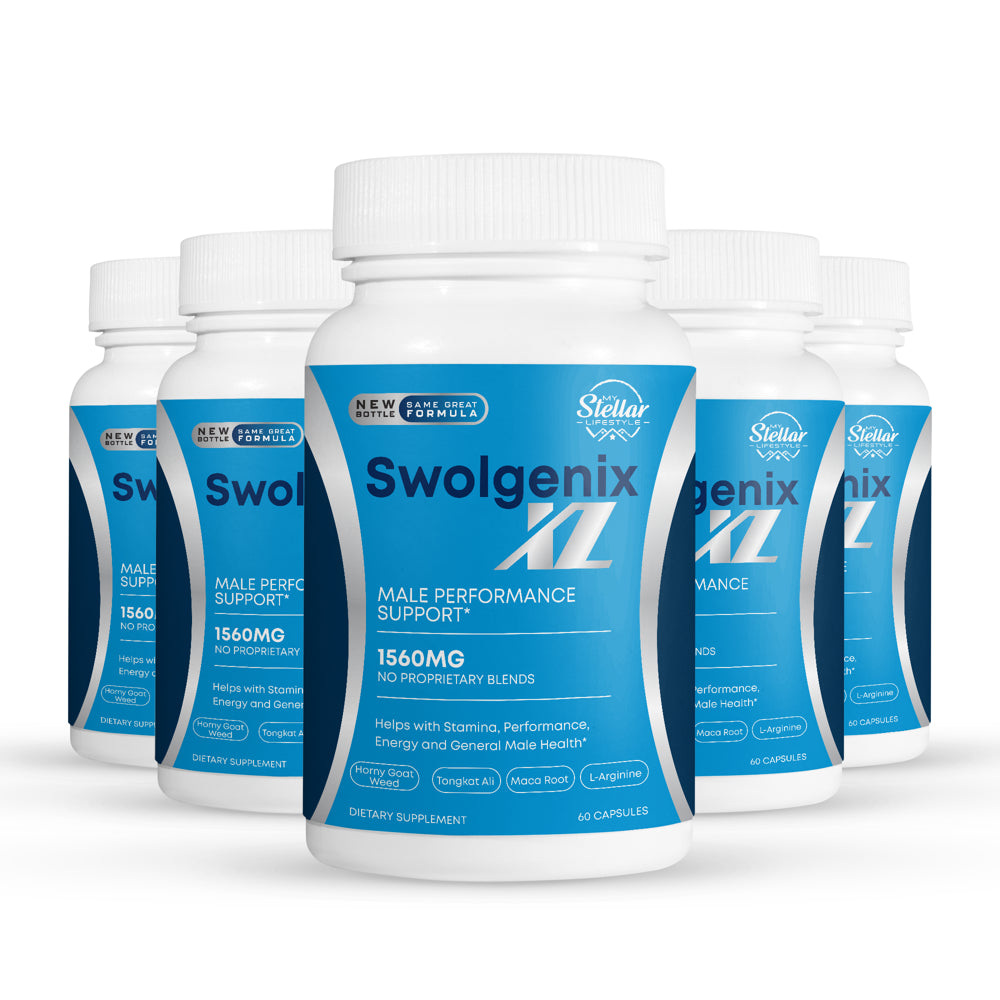 5 Pack Swolgenix XL, Male Performance Support-60 Capsules X5