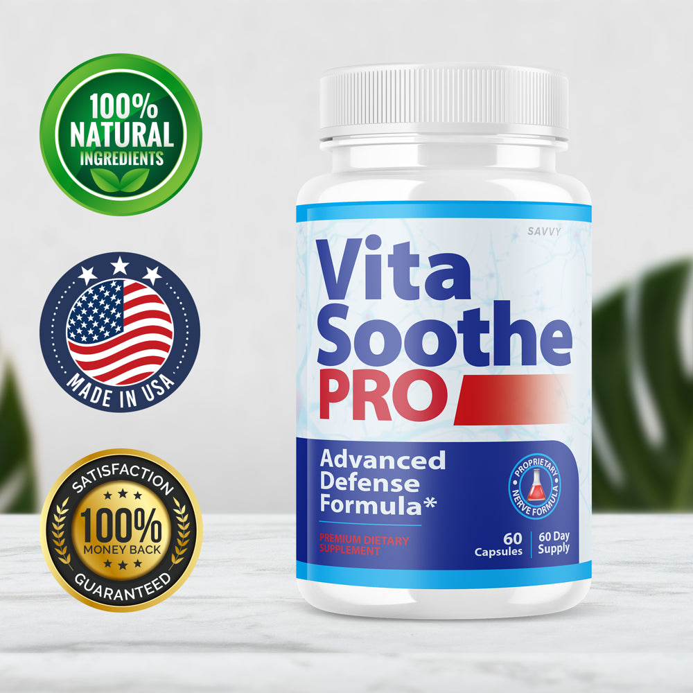 Vita Soothe Pro Supplement Vitasoothe Soothepro Nerve Support (3 Bottles - 180 Capsules)