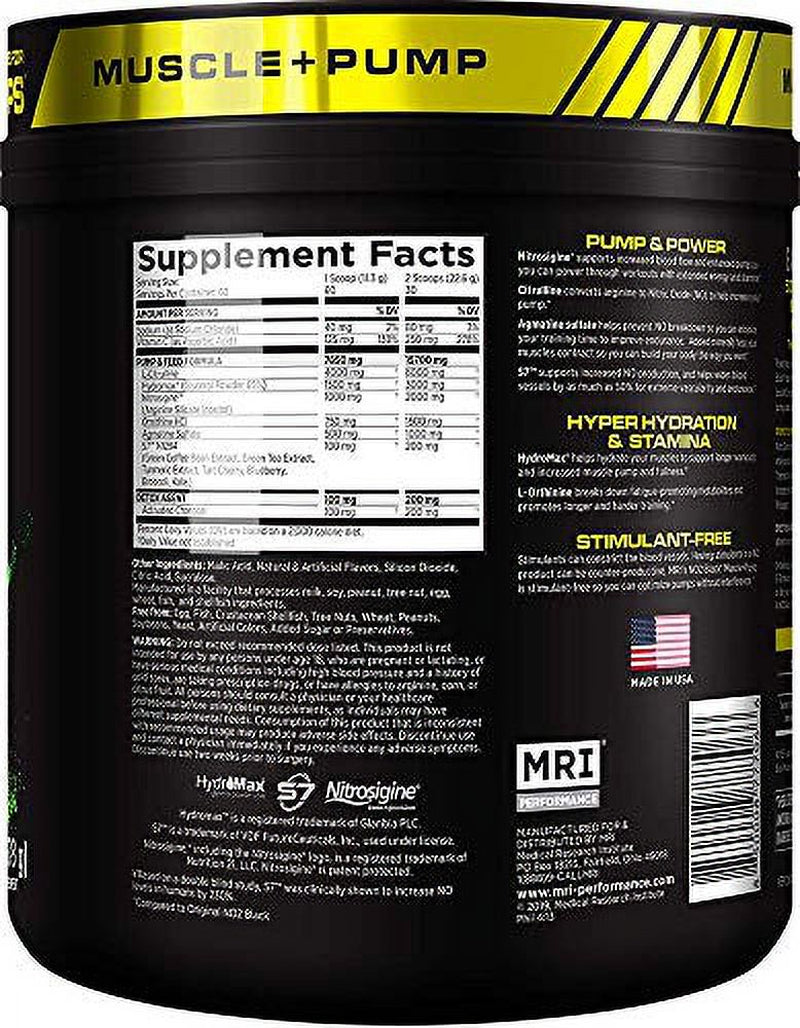 MRI NO2 Black Nitric Oxide Supplement for Pump, Muscle Growth, Vascularity & Energy - Powerful NO Booster Pre-Workout with Citrulline + 60 Servings (Sour Pixie Pump), NO2NEW, NO2NEW, NO2NEW, NO2NEW