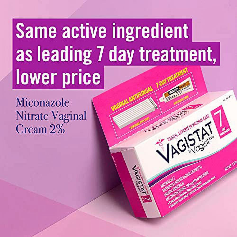 Vagistat 7 Day Yeast Infection Treatment for Women, Helps Relieve External Itching and Irritation, Contains 2% External Miconazole Nitrate Cream & 7 Disposable Applicators, by Vagisil