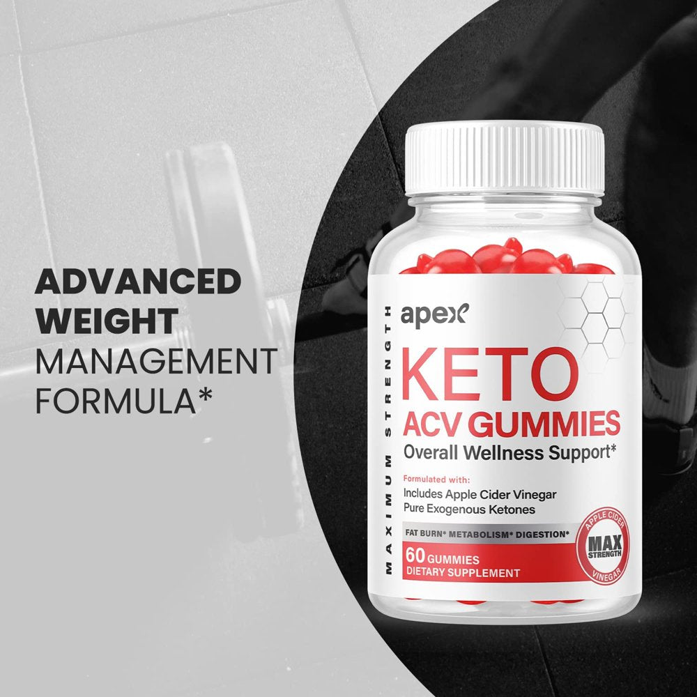 (1 Pack) Apex Keto ACV Gummies - Supplement for Weight Loss - Energy & Focus Boosting Dietary Supplements for Weight Management & Metabolism - Fat Burn - 60 Gummies