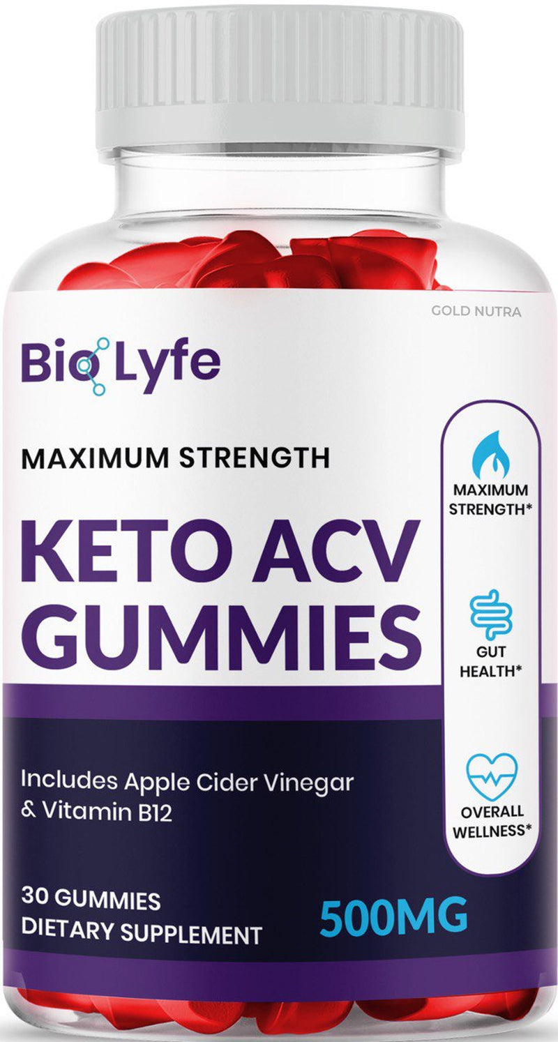 Bio Lyfe Keto ACV Gummies, Official Maximum Strength Bio Lyfe Gummies (2 Pack)