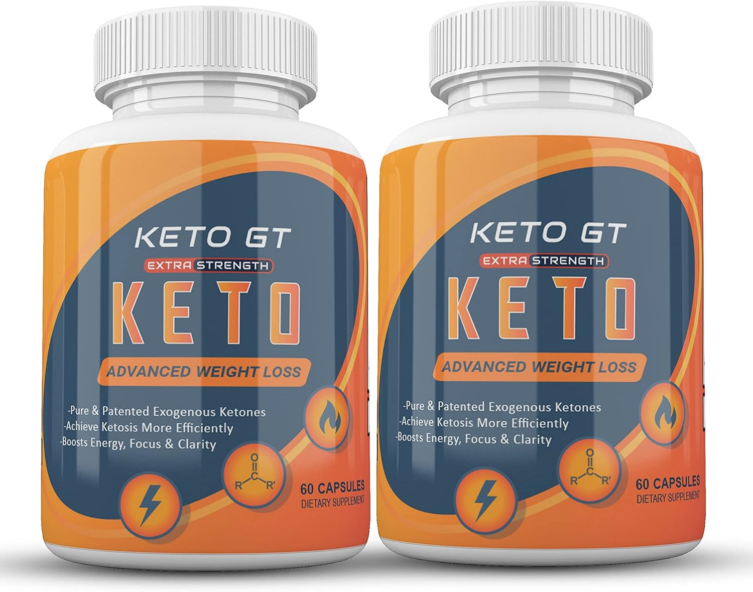 (Official) Keto GT, Advanced Formula, Made in the USA, (2 Bottle Pack), 60 Day Supply