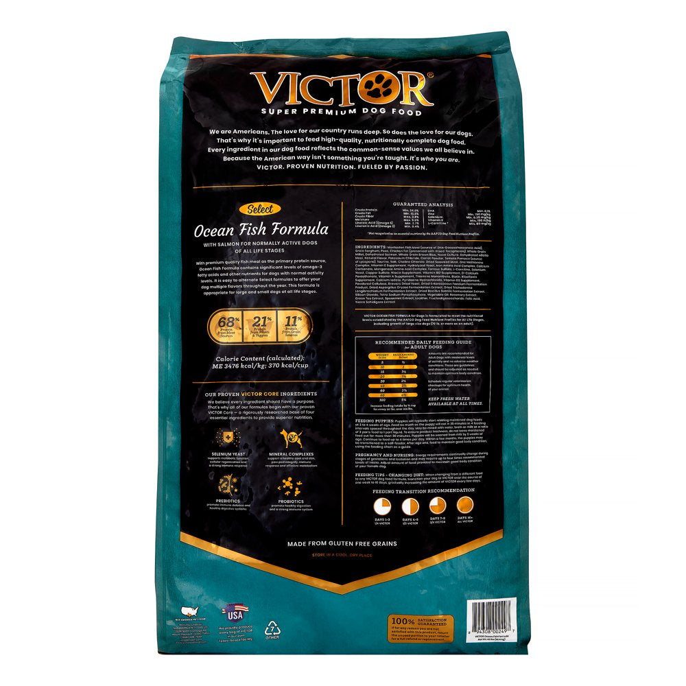 Victor Select Ocean Fish Dry Dog Food, 40 Lb