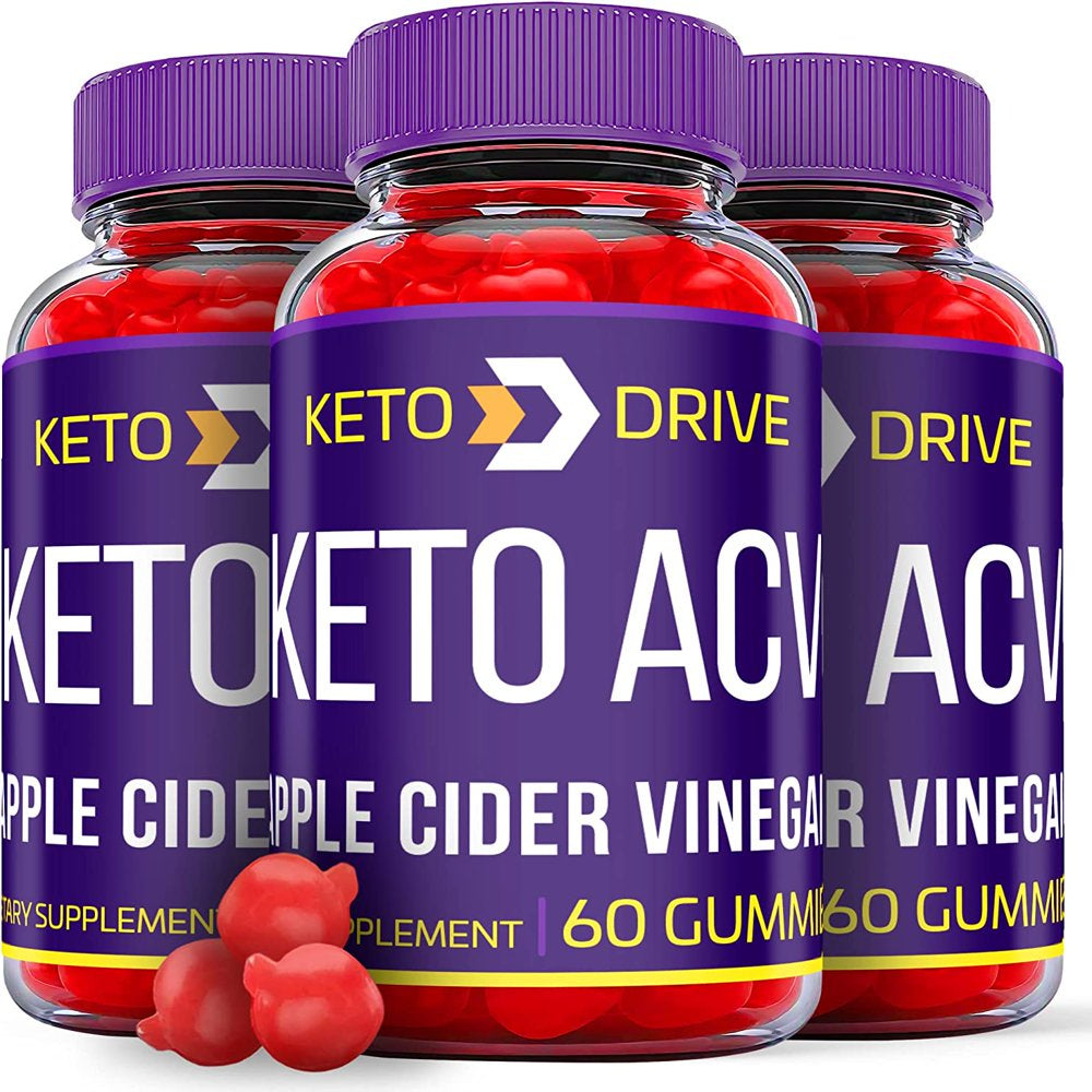 (3 Pack) Keto Drive Keto ACV Gummies - Supplement for Weight Loss - Energy & Focus Boosting Dietary Supplements for Weight Management & Metabolism - Fat Burn - 180 Gummies