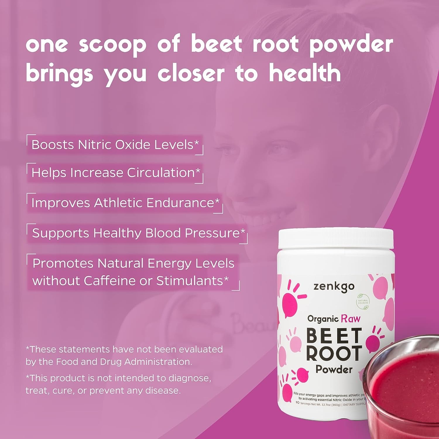 Organic Beet Root Juice Powder, from Raw Beet Extract, Highly Concentrated & Higher Potency, Natural Nitrites & Antioxidants for Detox, Energy, Circulation, Workout Recovery, Daily Superfoods(12.7 Oz)