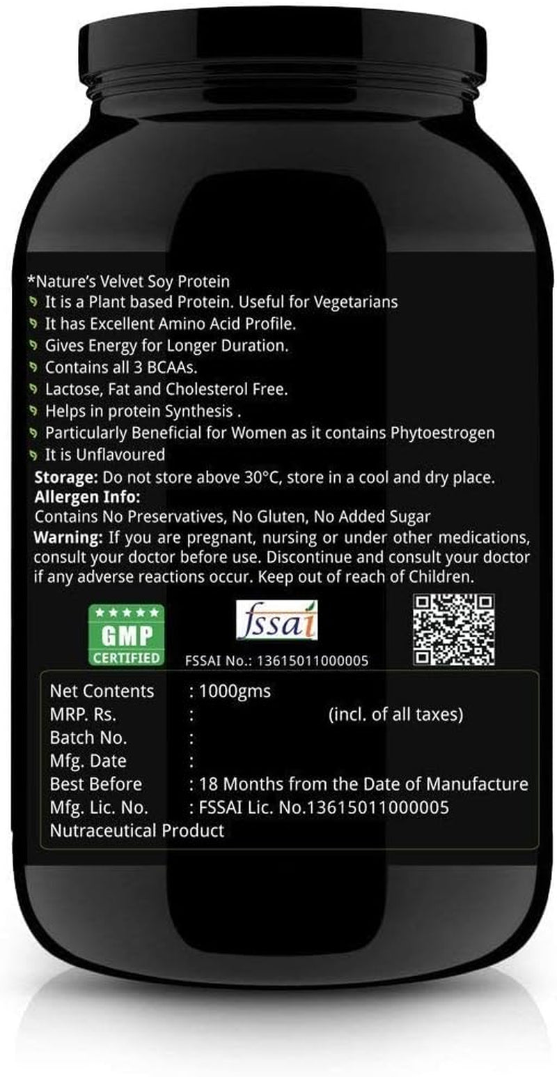 PUB Natures Velvet Lifecare Soy Protein, Vegetarian and Natural, 1000 GMS Pack of 1