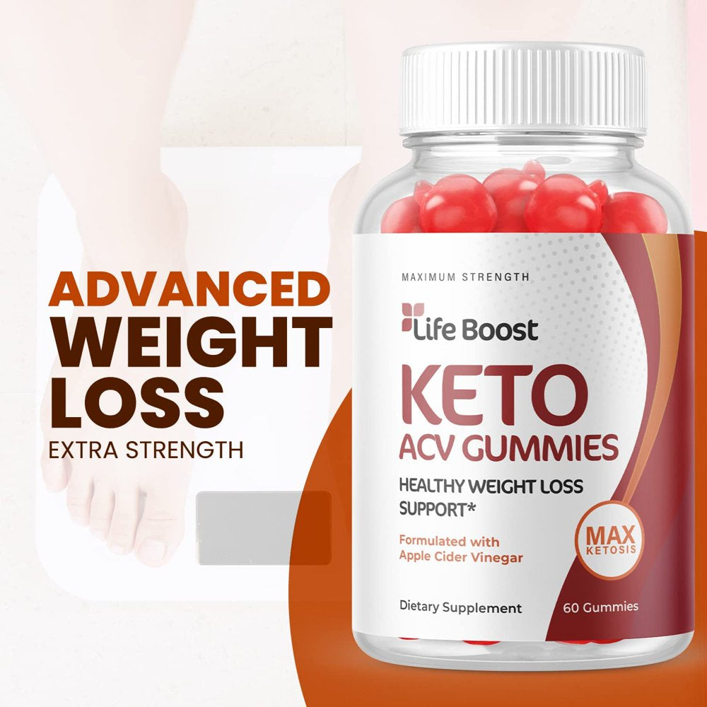 (5 Pack) Life Boost Keto ACV Gummies - Supplement for Weight Loss - Energy & Focus Boosting Dietary Supplements for Weight Management & Metabolism - Fat Burn - 300 Gummies