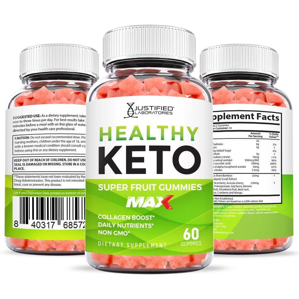 (2 Pack) Healthy Keto Max Gummies Dietary Supplement 120 Gummys