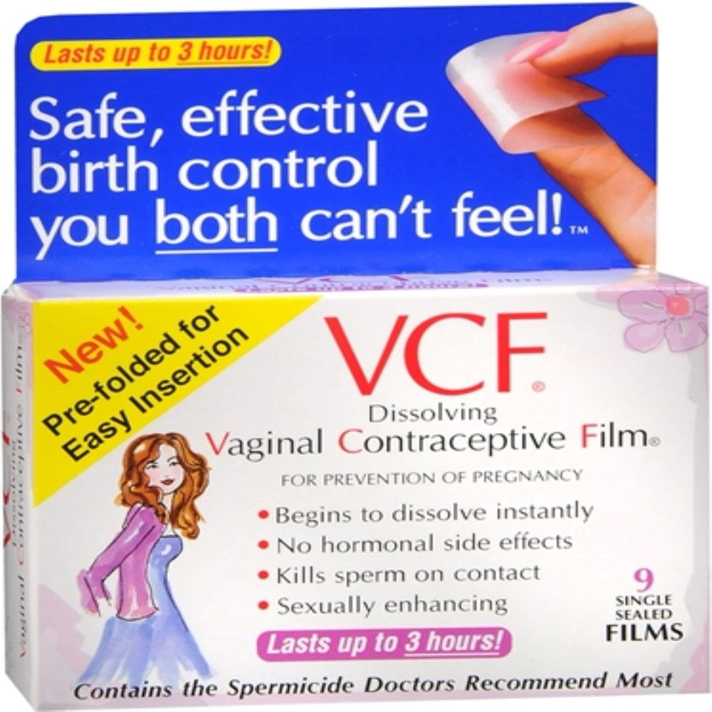 VCF Vaginal Contraceptive Films 9 Each (Pack of 3)