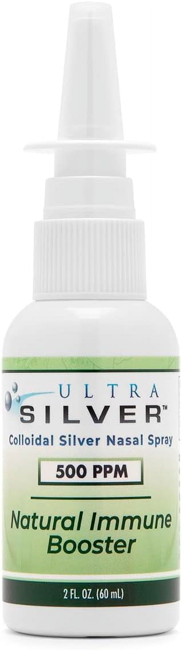 Ultra Silver ® Colloidal Silver Nasal Spray | 500 PPM | 2 Ounce Vertical Spray Bottle