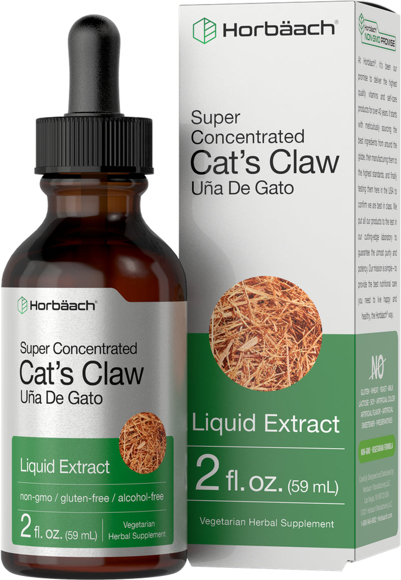 Cats Claw Liquid Extract | 2 Oz | Vegetarian & Alcohol Free | by Horbaach