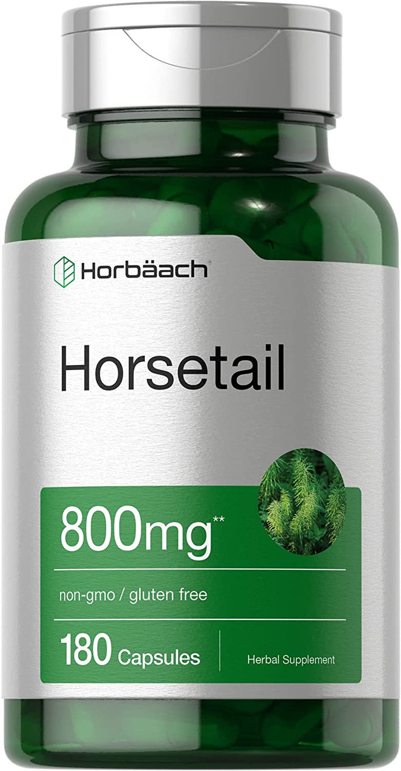 Horsetail Extract 800Mg | 180 Capsules | Herbal Supplement | by Horbaach