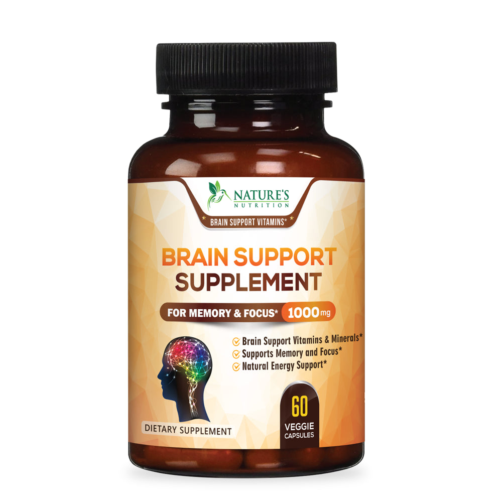 Brain Booster Nootropic Supplement 1000Mg Support Focus Energy Memory & Clarity 60 Capsule