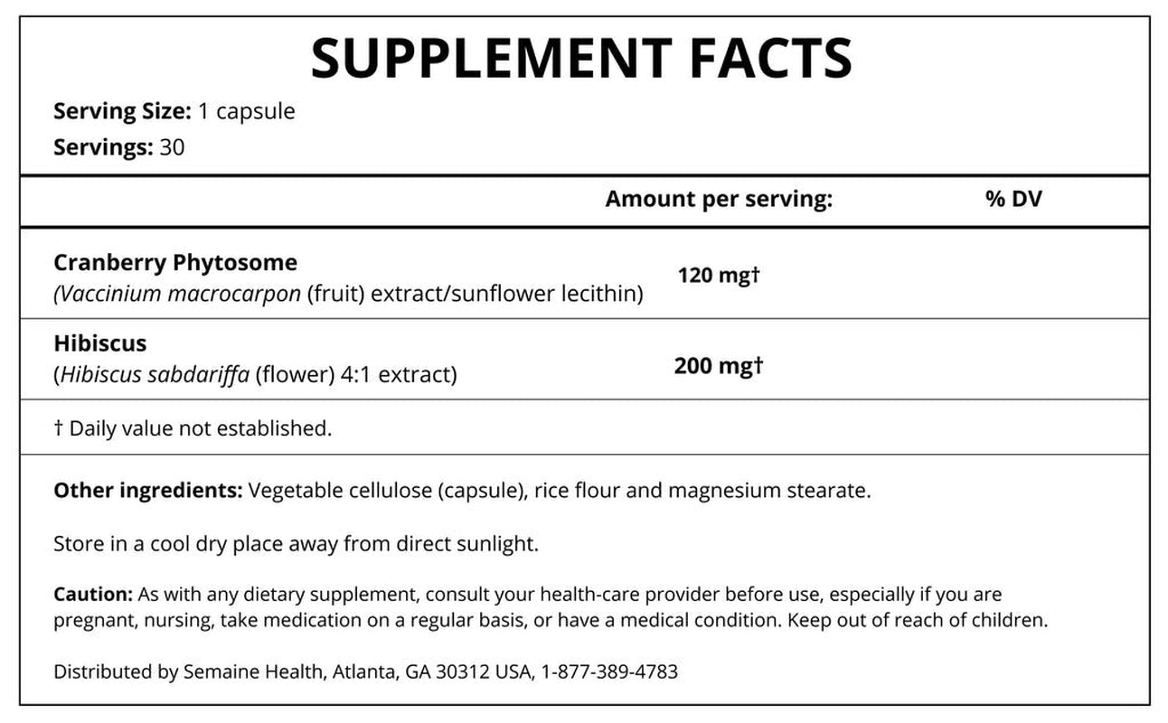 Urinary Tract Cleanse & Protect – Rapid Relief, Cleanse Biofilm. UTI Prevention Supplement for Women, Support Urinary Tract Health. Combines Cranberry Proanthocyanidins with Hibiscus – 30 Ct