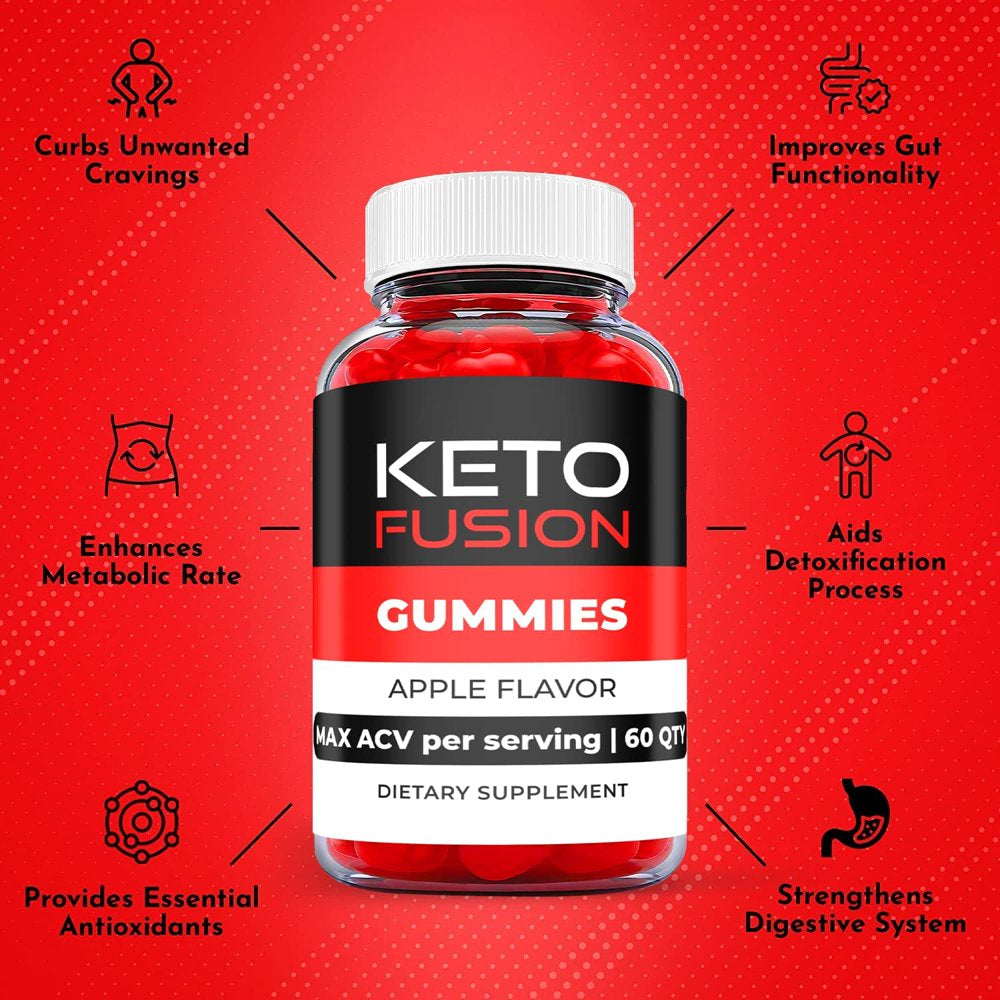 (5 Pack) Keto Fusion Keto ACV Gummies - Supplement for Weight Loss - Energy & Focus Boosting Dietary Supplements for Weight Management & Metabolism - Fat Burn - 300 Gummies