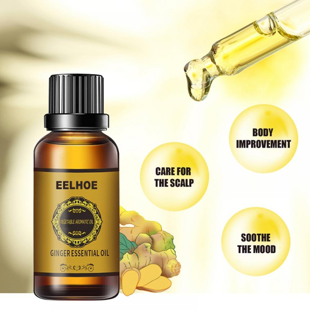 3PCS Belly Drainage Ginger Oil-Slimming Tummy Ginger Oil, Natural Therapy Lymphatic Drainage Ginger Oil, anti Aging Ginger Essential Oil Massage Oil, Wholesome Ginger Massage Oil