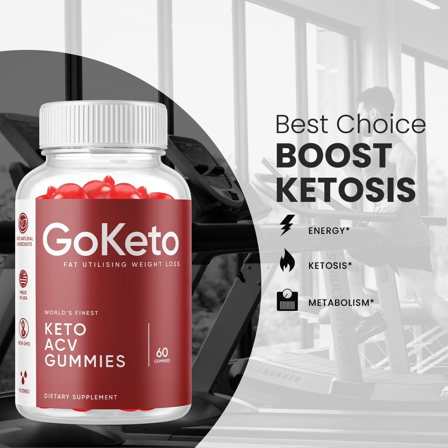 (2 Pack) Go Keto ACV Gummies - Goketo Gummies with ACV, Go Keto Ketosis Gummies with Apple Cider Vinegar - Vegan, Non GMO - Advanced Formula Ketogenic (120 Capsules)