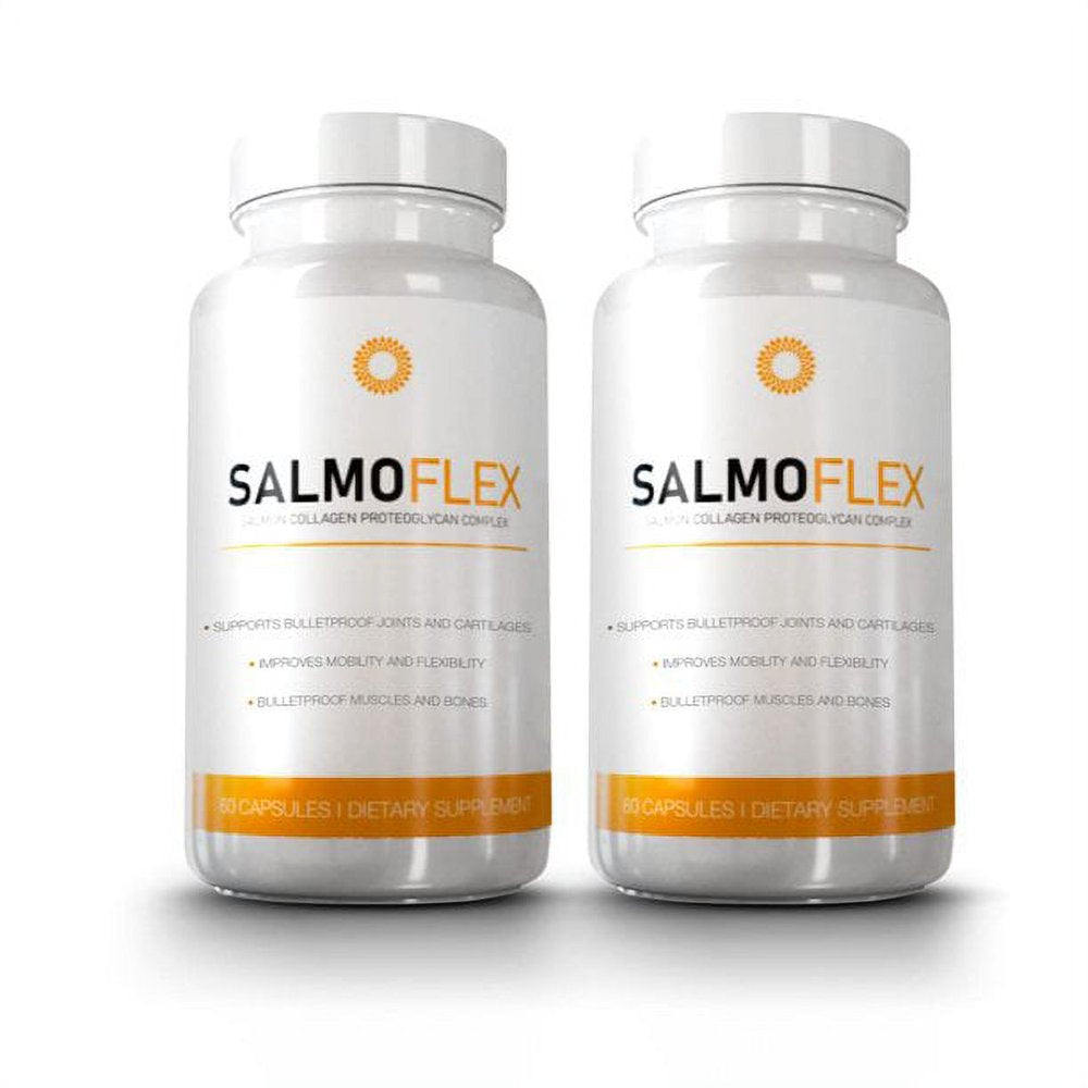 VITASEI Salmoflex Marine Collagen Peptides Pills W/Hyaluronic Acid, Vitamin C, D, E| Salmon Supplements -Hair, Skin, Nails | Multivitamin for Women & Men |Knee, Joint Relief -2 X 60 Capsules