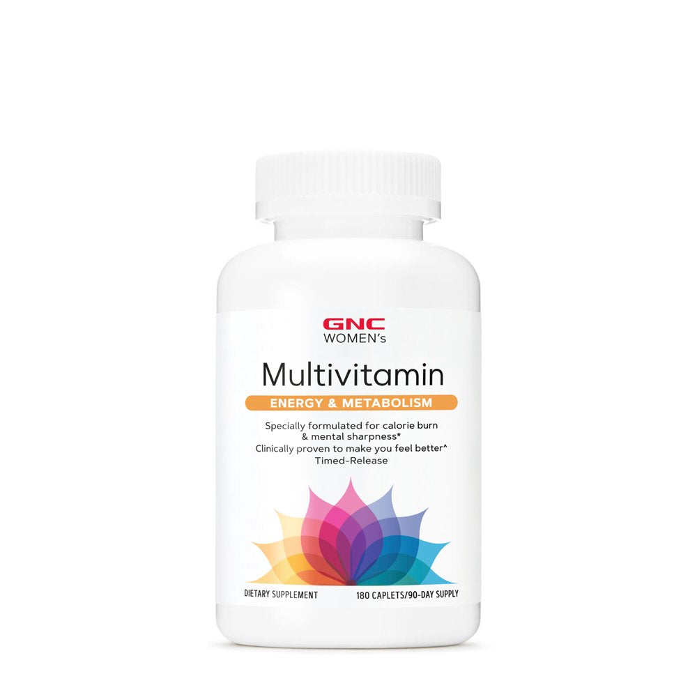 GNC Women'S Multivitamin - Energy & Metabolism | Supports Increased Energy, Performance, Metabolism & Cardiovascular Health | Daily Vitamin Supplement |180 Caplets