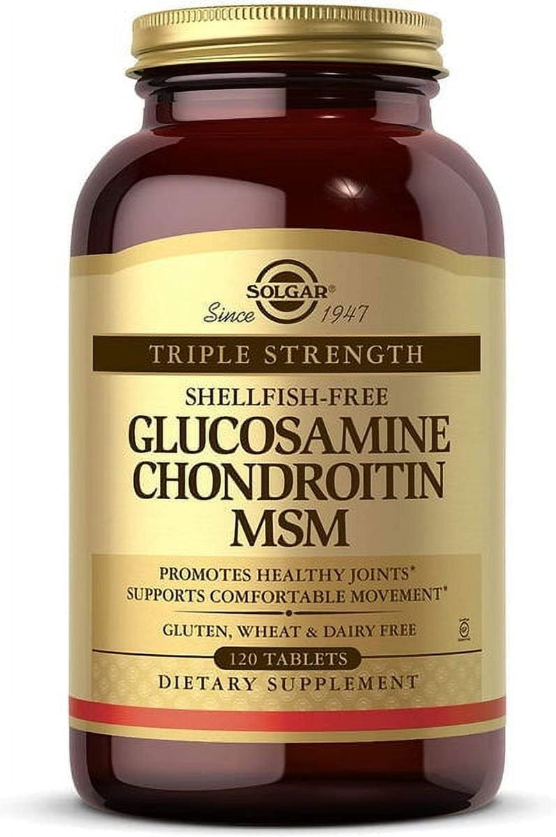 Solgar Triple Strength Glucosamine Chondroitin MSM Tablets, 120 Ct