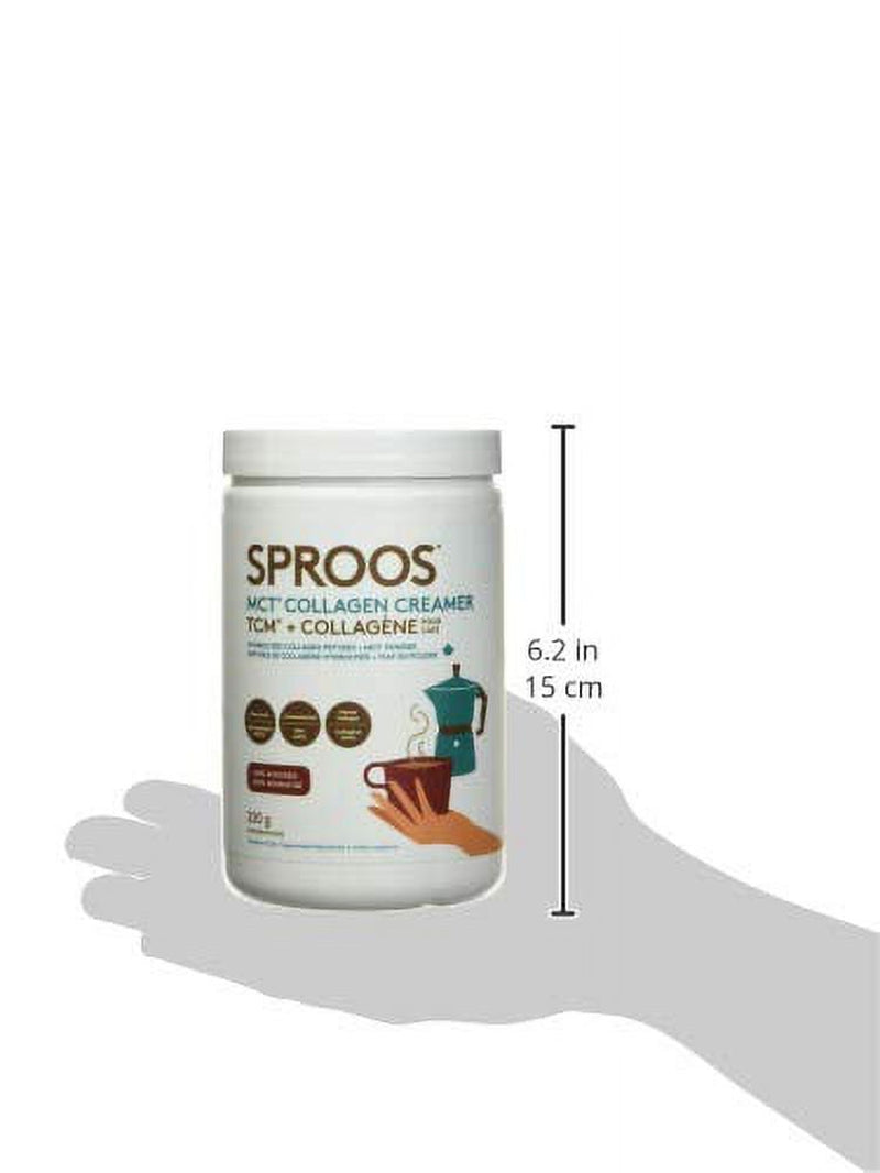 Sproos MCT Collagen Creamer | 5 G Wild-Caught Marine Collagen, 5 G MCT Powder | Dairy-Free, Tub, 220 G