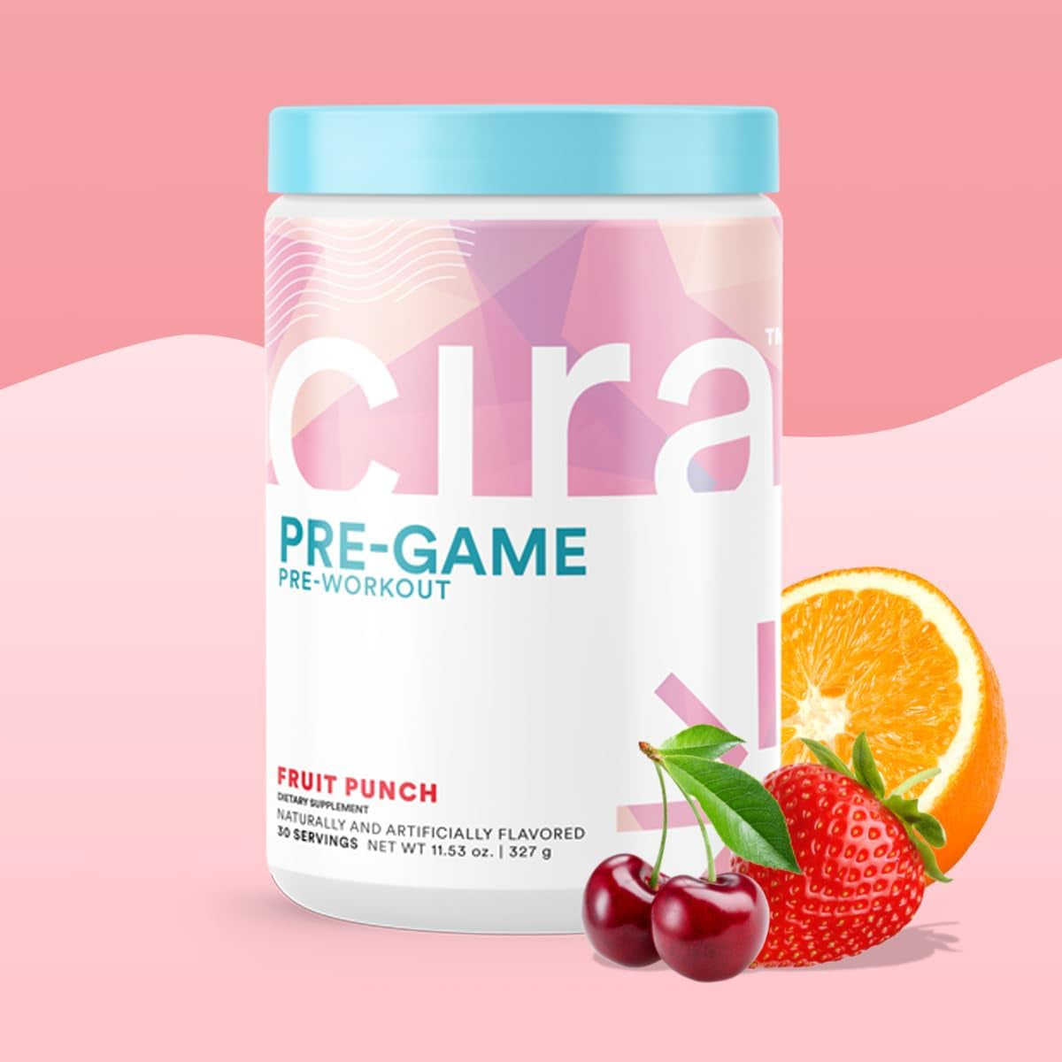 Cira Pre-Game Pre Workout Powder for Women - Preworkout Energy Supplement for Nitric Oxide Boosting, Endurance, Focus, and Strength - 30 Servings, Fruit Punch