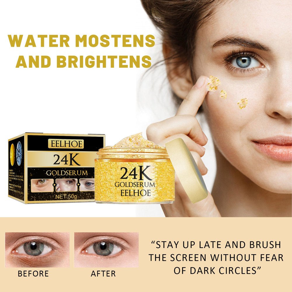 Pure 24K Gold Eye Cream Real Luxury Effect Beauty of Nature Nourishment Hydrating,50G,3 Pack