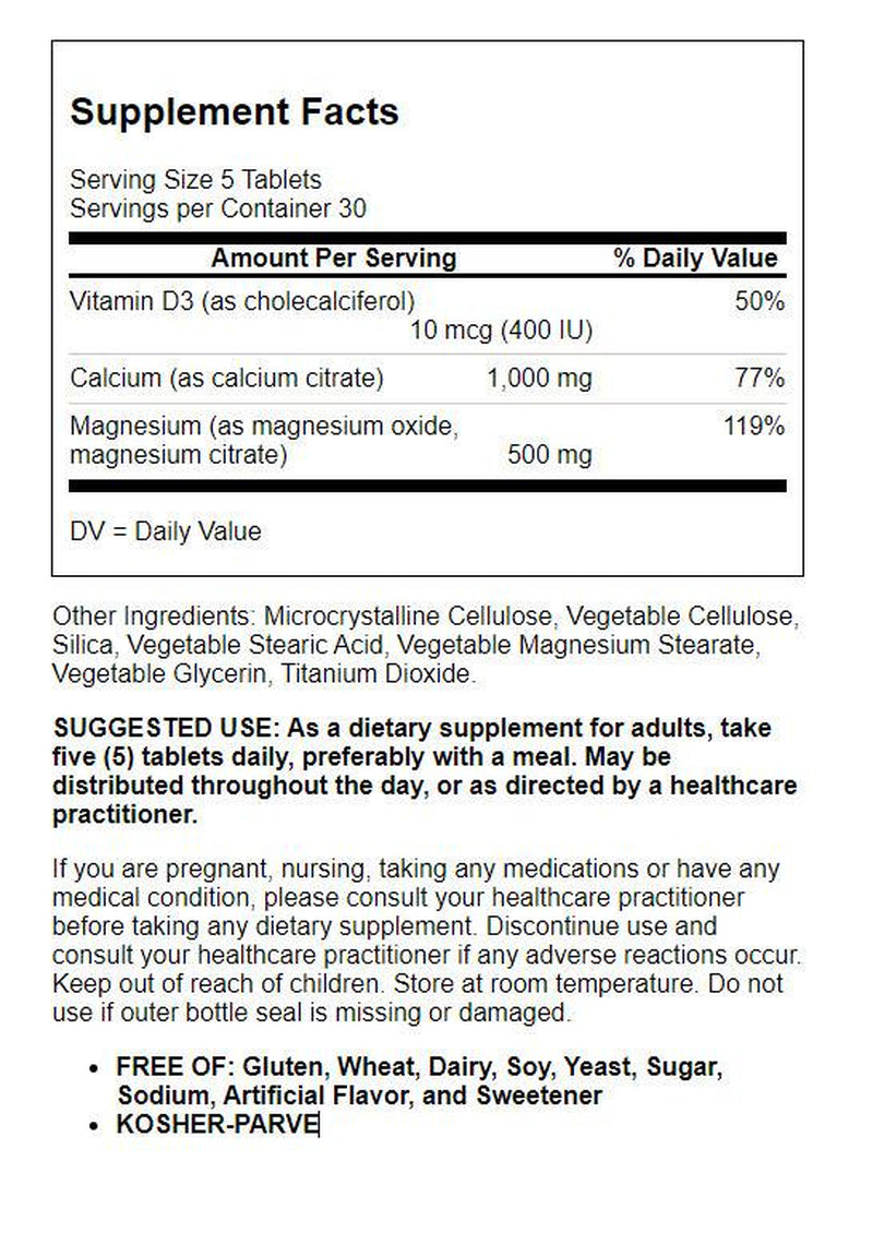 Solgar Calcium Magnesium with Vitamin D3 150 Tabs