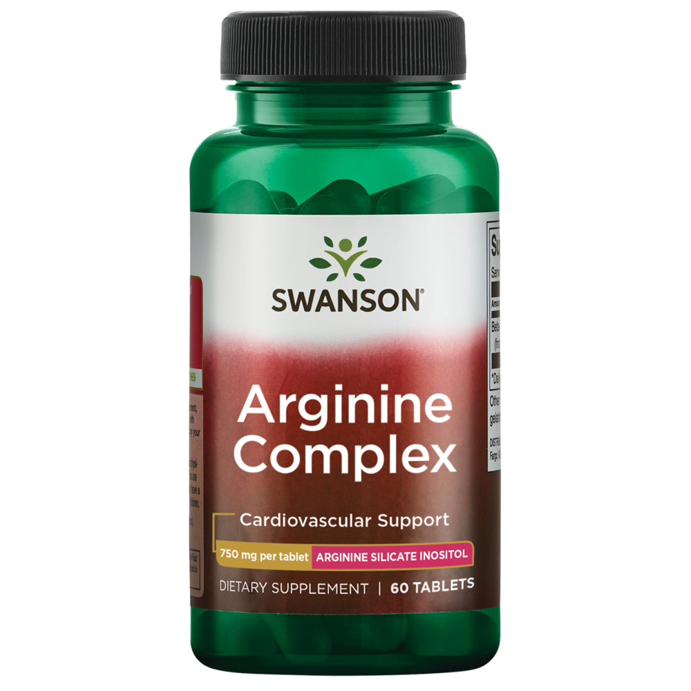 Swanson Arginine Complex 750 Mg 60 Tablets