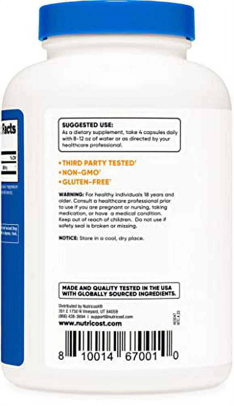 Nutricost D-Ribose 700Mg (2800Mg per Serving), 240 Capsules - Vegetarian Friendly, Non-Gmo, Gluten Free