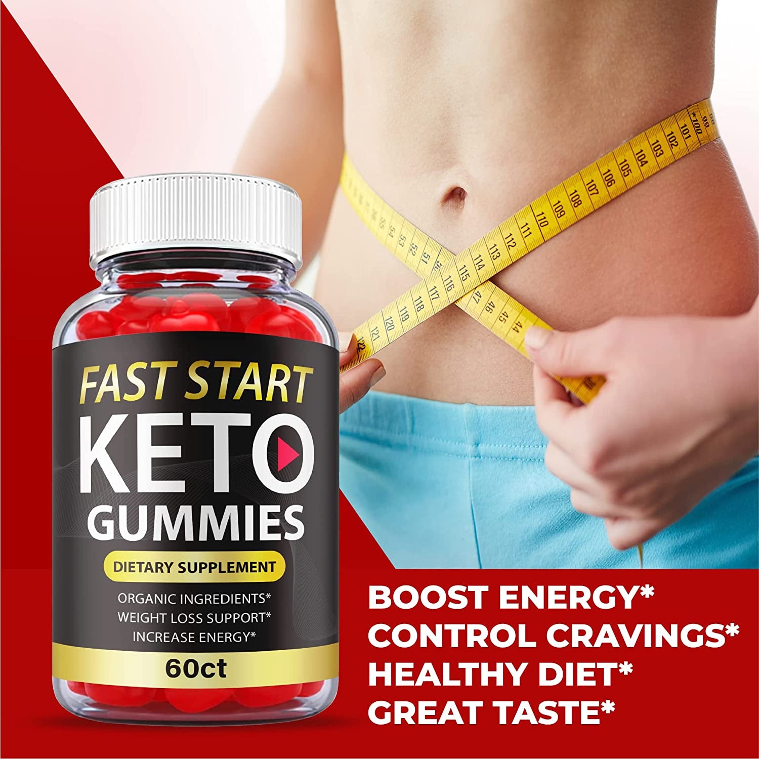 (2 Pack) Fast Start Keto Gummies - Official Formula, Vegan, Non Gmo - Fast Start Keto ACV Gummies, Fast Start ACV Gummies with Apple Cider Vinegar, Vitamin B 12, Vitamin B 6, Weight (120 Gummies)