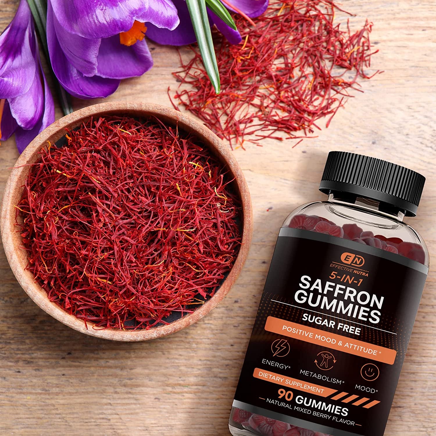 EFFECTIVE NUTRA Ashwagandha Gummies & Saffron Gummies