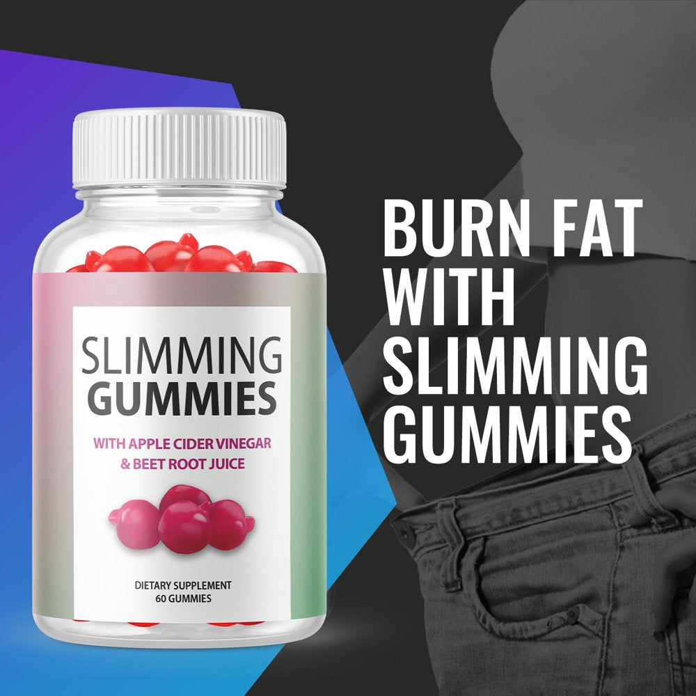 (1 Pack) Slimming Gummies with ACV - Supplement for Weight Loss - Energy & Focus Boosting Dietary Supplements for Weight Management & Metabolism - Fat Burn - 60 Gummies