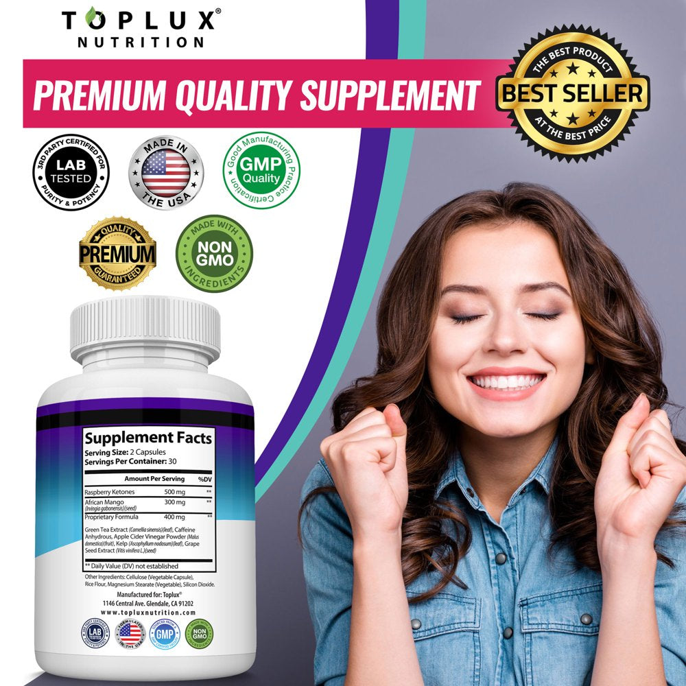 Toplux Keto Burn Pills 1200Mg Ketosis Weight Loss - Natural Keto Diet Pills Ketogenic Fat Burner Boost Energy Focus & Metabolism Manage Appetite 60 Capsules