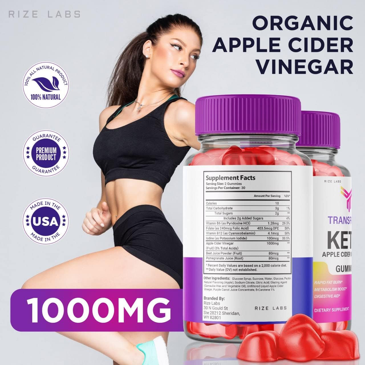 Transform Keto ACV Gummies Transform Apple Cider Vinegar Advanced Gummies (60 Gummies)