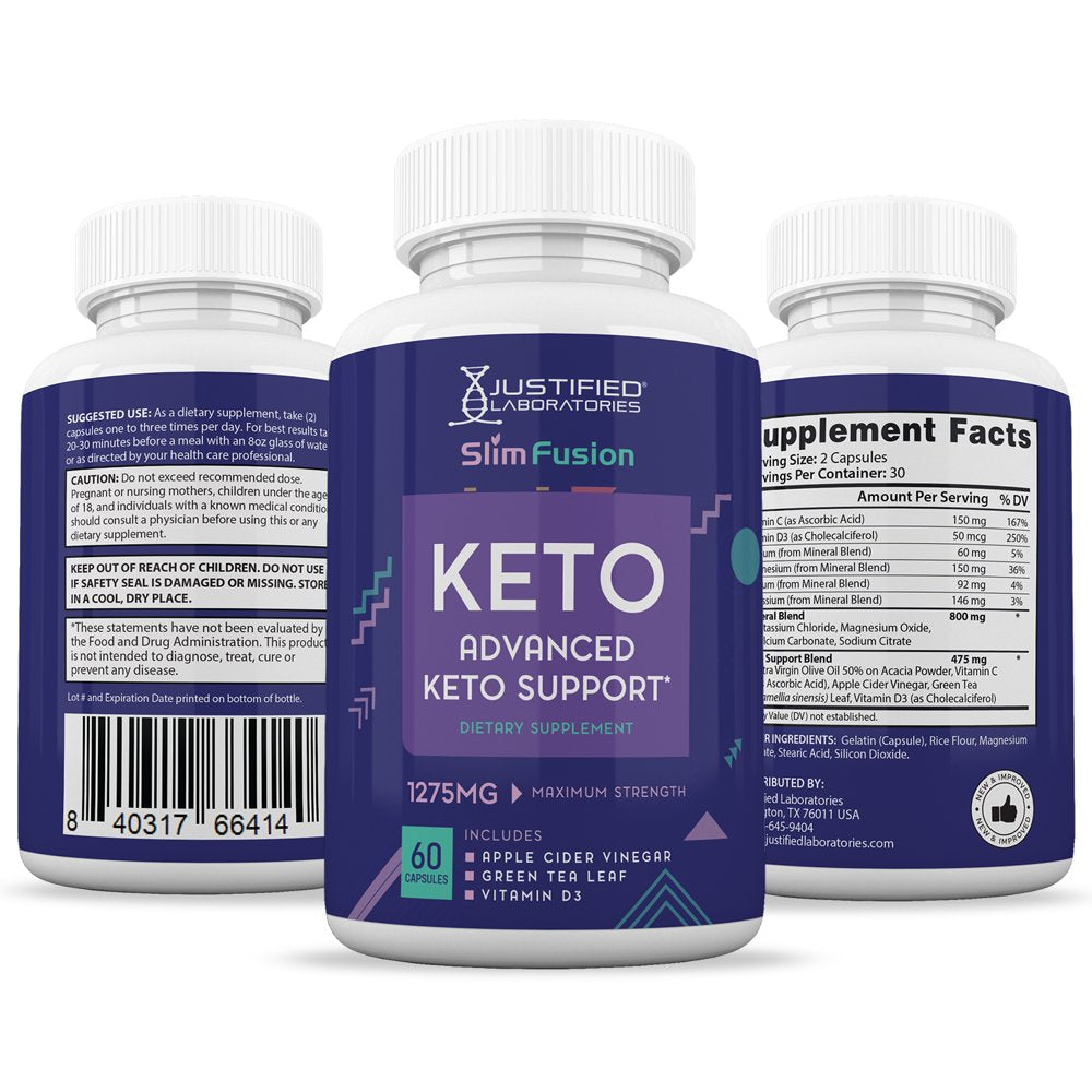 (10 Pack) Slim Fusion Keto ACV Pills 1275Mg Alternative to Gummies Dietary Supplement 600 Capsules