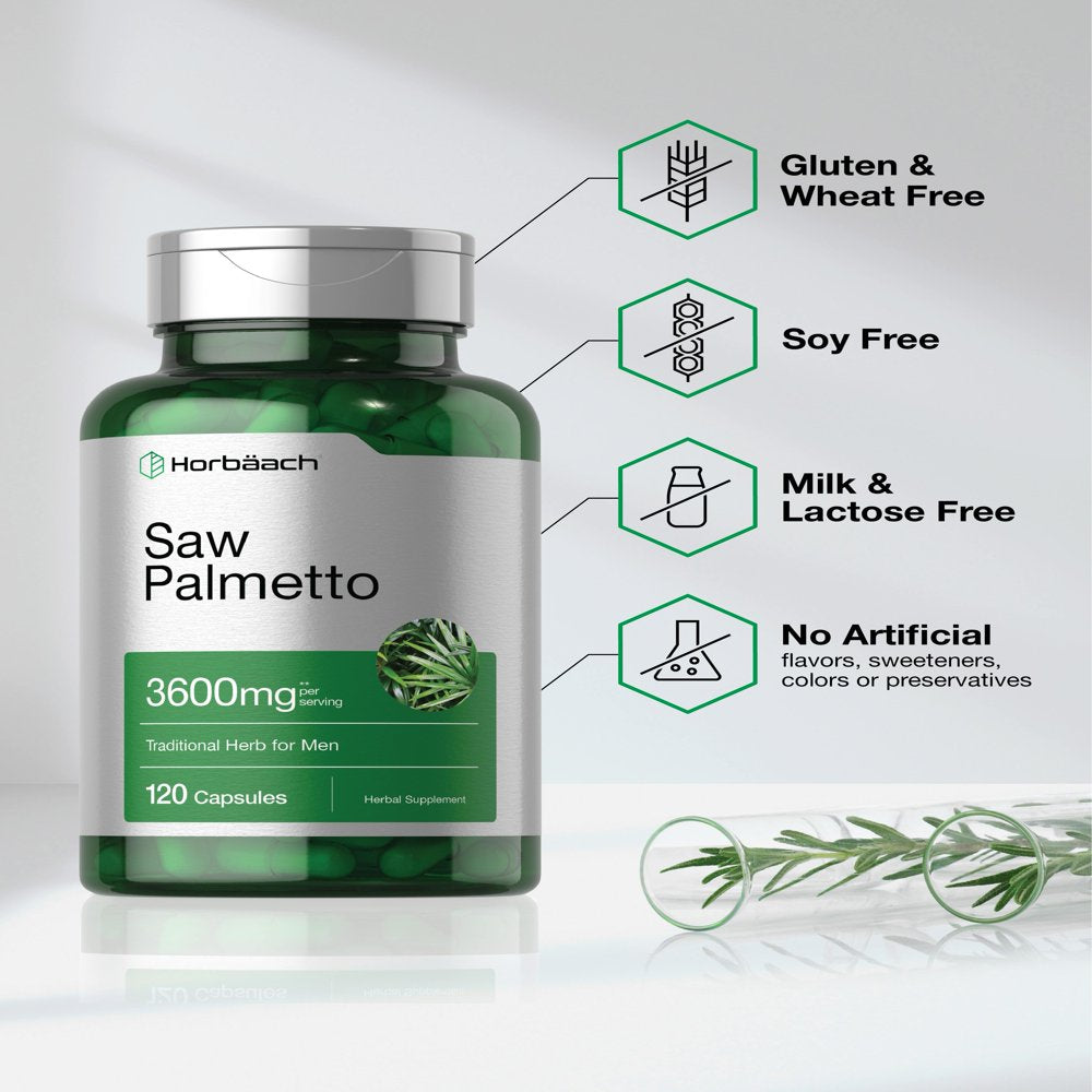 Saw Palmetto Extract | 3600Mg | 120 Capsules | by Horbaach