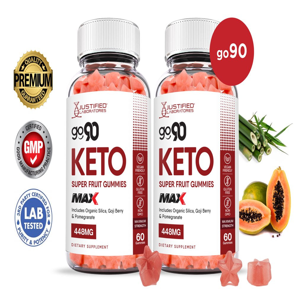 (2 Pack) Go 90 Keto Max Gummies Dietary Supplement 120 Gummys