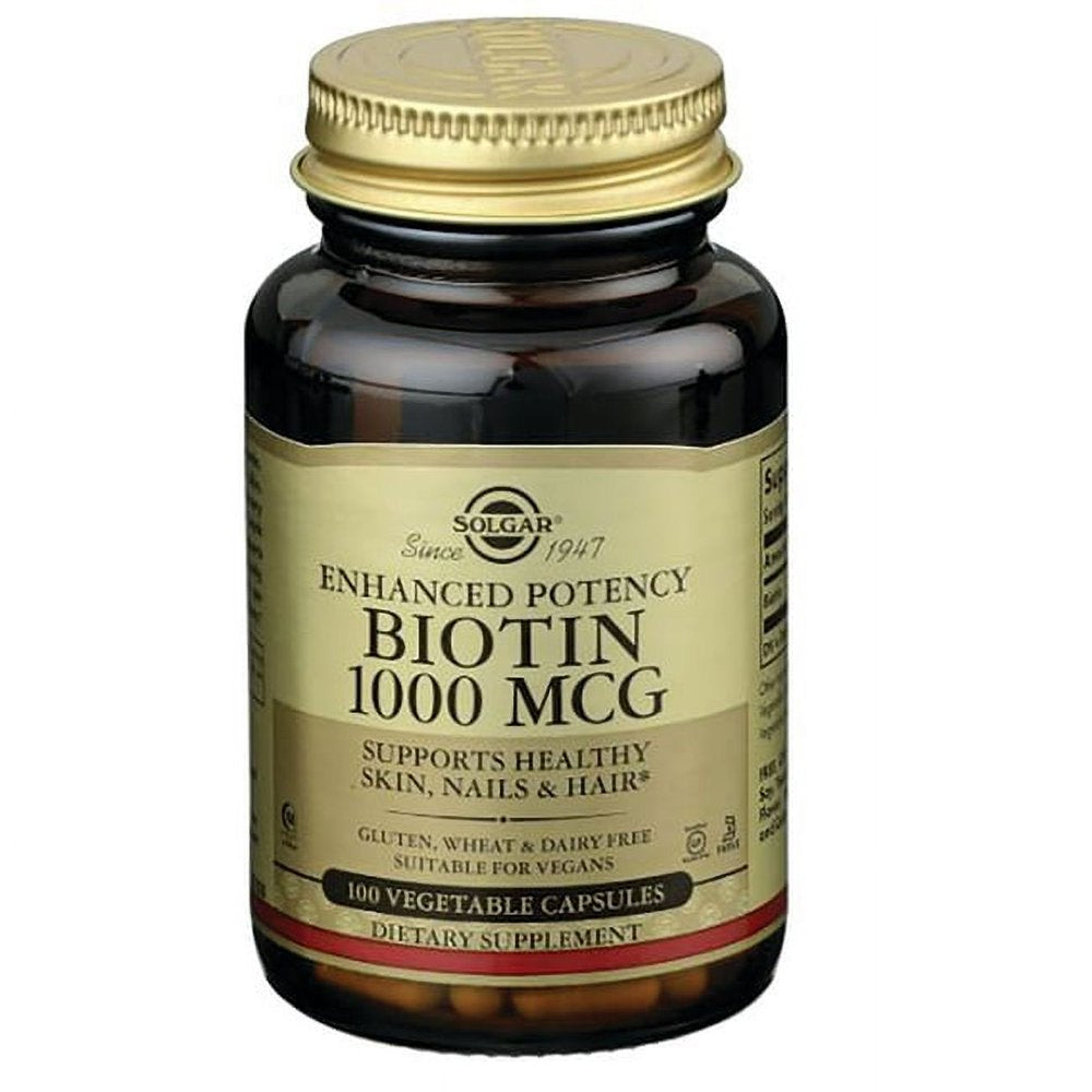 Solgar Enhanced Potency Biotin 1,000 Mcg 100 Veg Caps