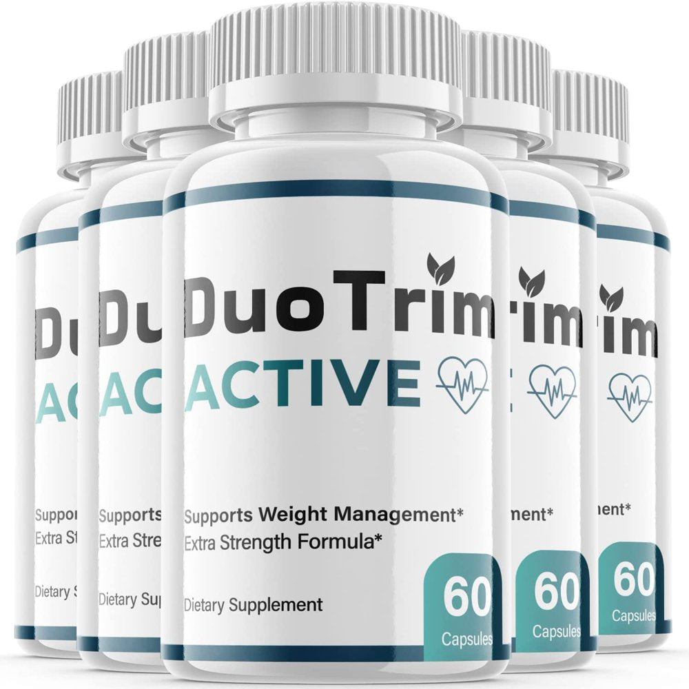 (5 Pack) Duo Trim Active - Keto Weight Loss Formula - Energy & Focus Boosting Dietary Supplements for Weight Management & Metabolism - Advanced Fat Burn Raspberry Ketones Pills - 300 Capsules