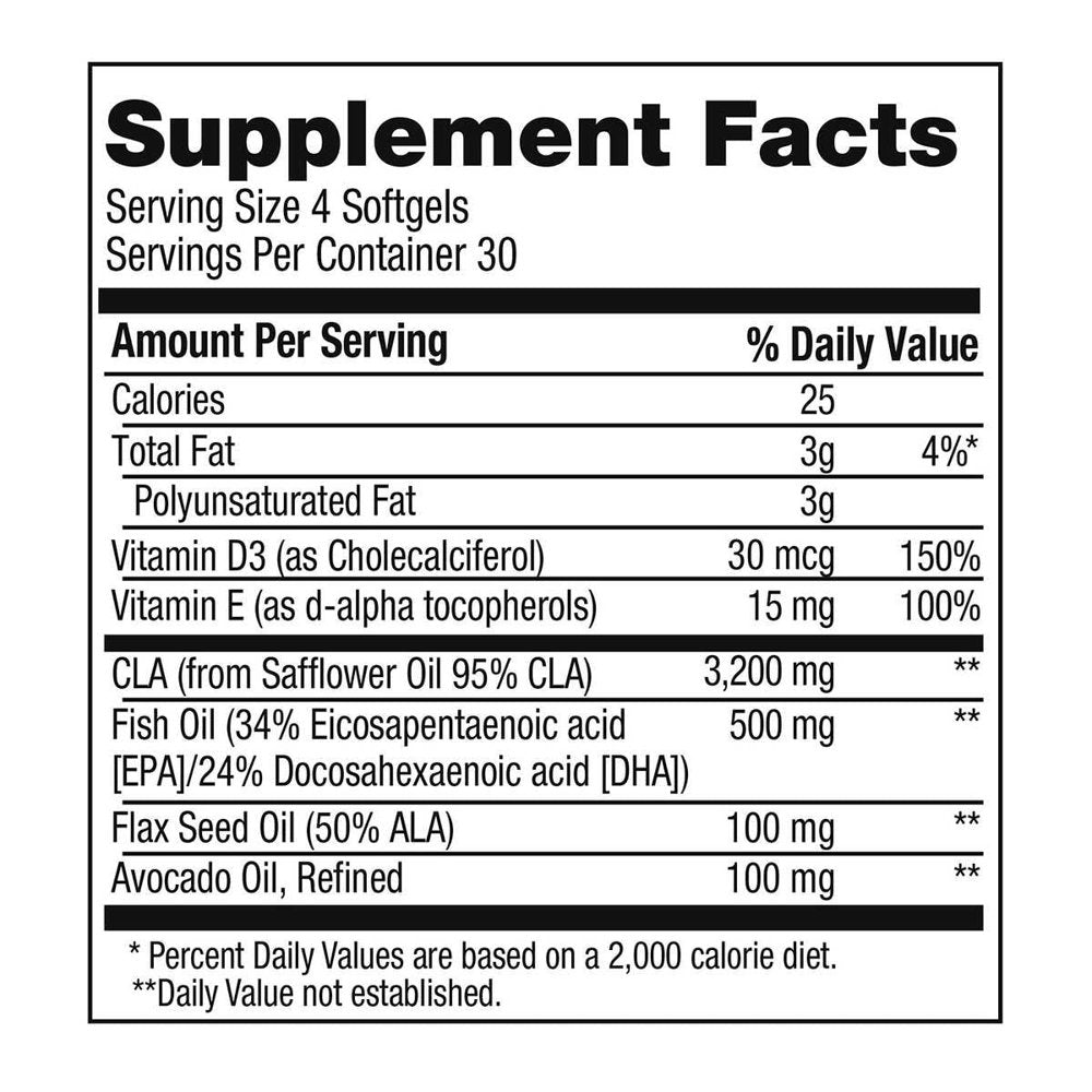 Ab Cuts Enhanced CLA Belly Fat Formula 3,200 Mg., 240 Softgels