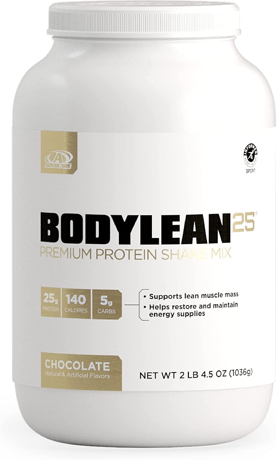 Advocare Bodylean25 Protein Shake Mix - Whey Protein Powder for Muscle Building - Whey Isolate Protein Powder - Whey Concentrate Protein Powder - Protein Shakes Powder - Chocolate - 2 Lb 4.5 Oz