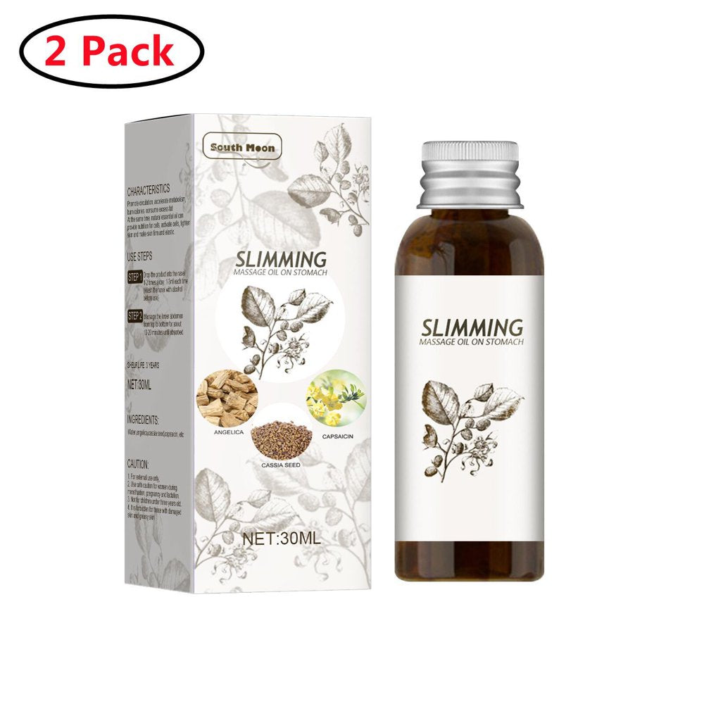 2 Pack Belly Slimming Massage Oil, Curvy Beauty Belly Shaping Oil, Fat Burning Massage Oil for Thighs and Butt Firming