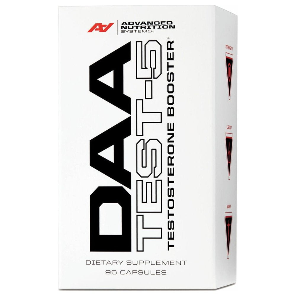 Advanced Nutrition Systems | DAA TEST-5 - Boost Testosterone; Increase Libido, Energy, Performance; Enhance Muscle Growth & Lean Mass Gain | 96 Capsules