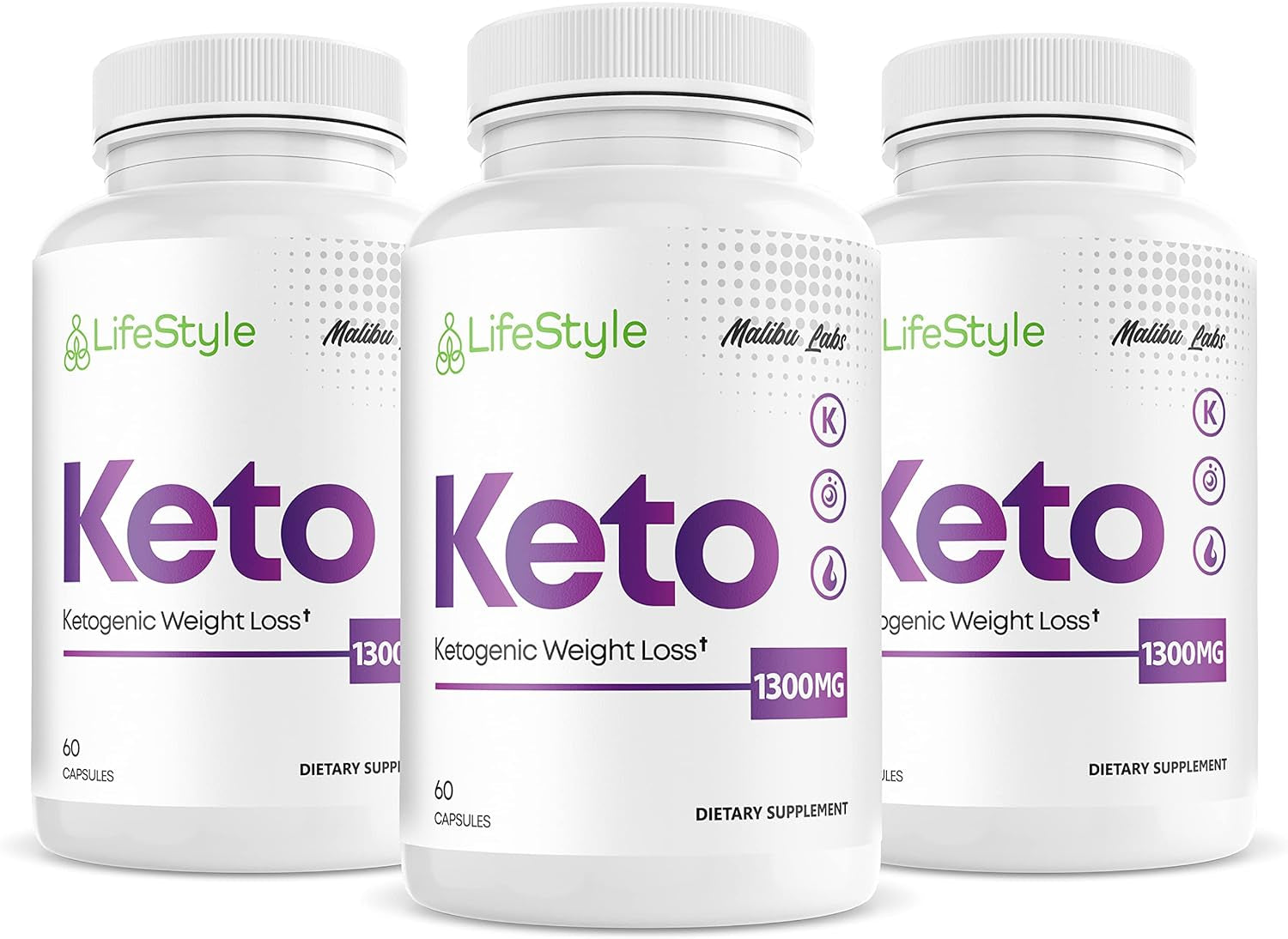 (3 Pack) Lifestyle Keto, Strong Advanced Formula 1300Mg, Made in the USA, (3 Bottle Pack), 90 Day Supply