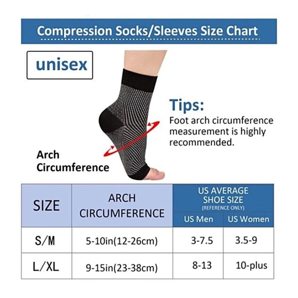 3 Pairs Neuropathy Socks for Men Women, Soothe Compression Socks for Plantar Fasciitis Swelling Relief