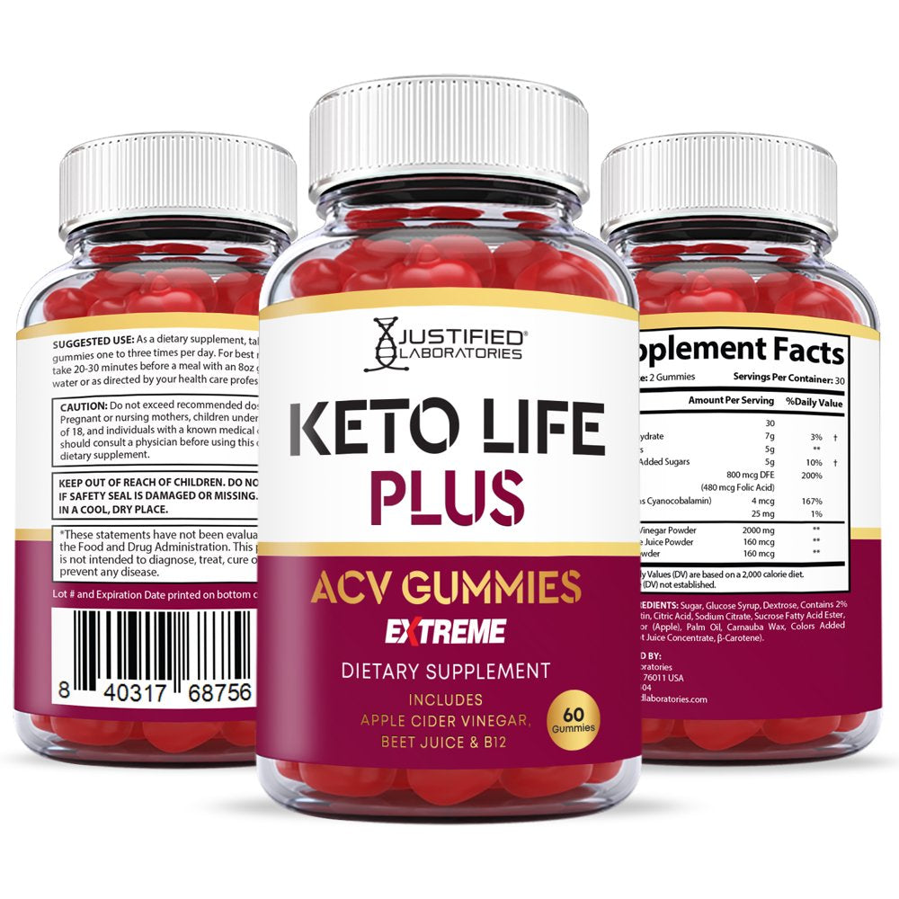 (10 Pack) Keto Life plus Extreme ACV Gummies 2000Mg Dietary Supplement 600 Gummys