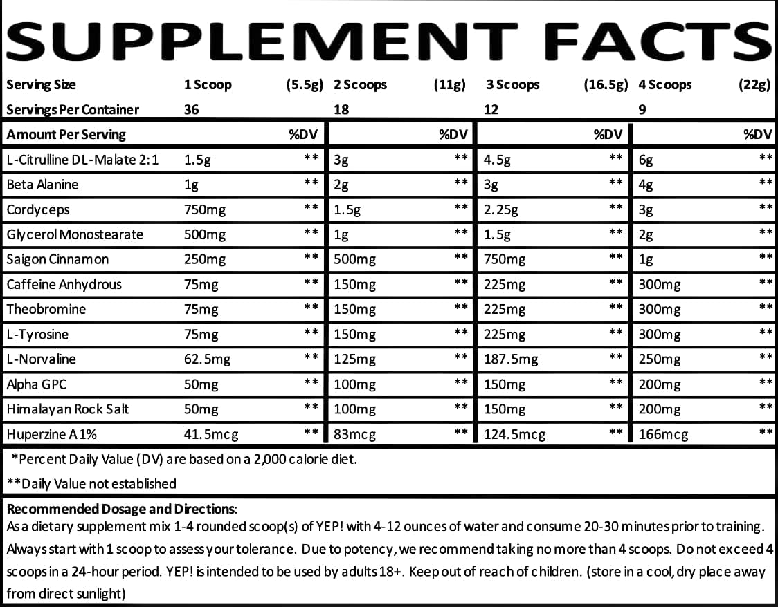 Yep Strength Yep! Pre-Workout (Apple Fire)