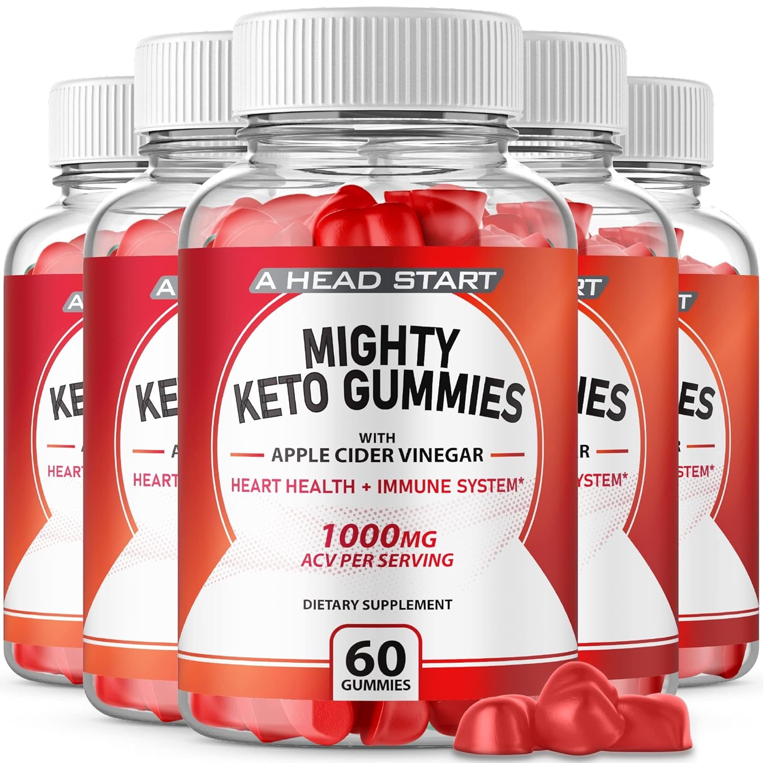 (5 Pack) Mighty Keto Gummies Mighty Keto ACV Gummies (300 Gummies)